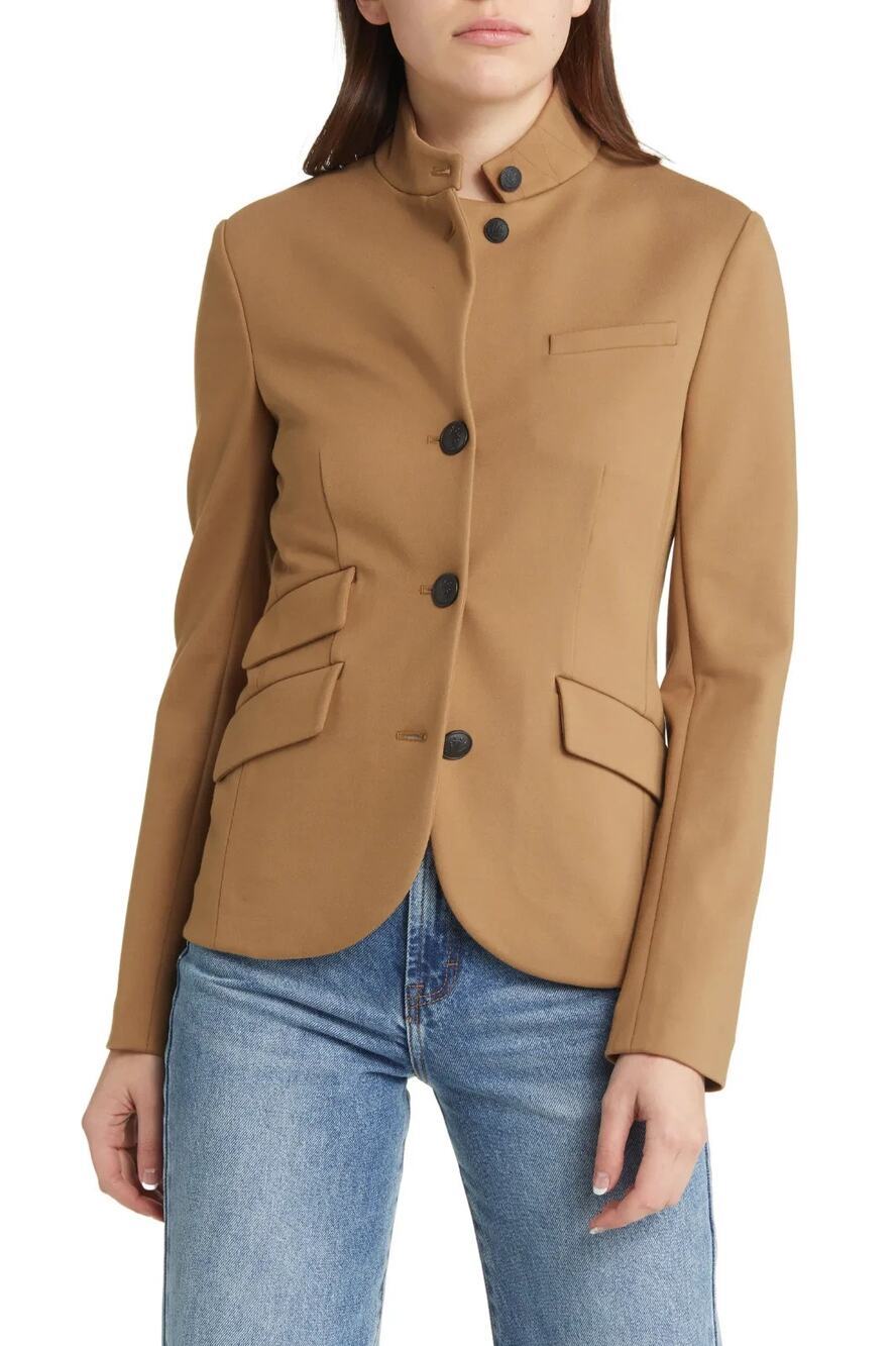 NWT Rag & Bone Slade Ponte Blazer Size 2 Camel #9J604